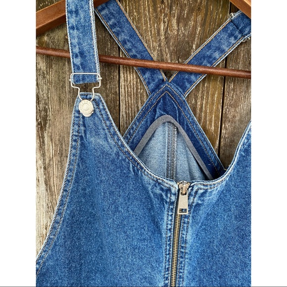 TOPSHOP moto jean denim zip up overall dress - Picture 3 of 6